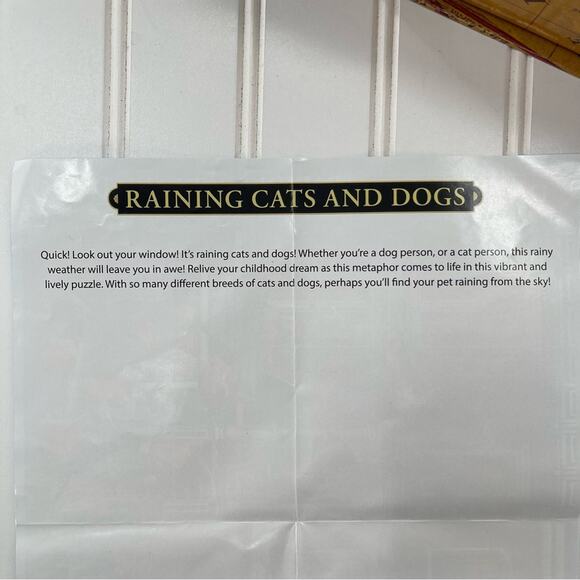 Dowdle Colorful and Fun Raining Cats & Dogs 500 Piece Puzzle - Picture 9 of 9